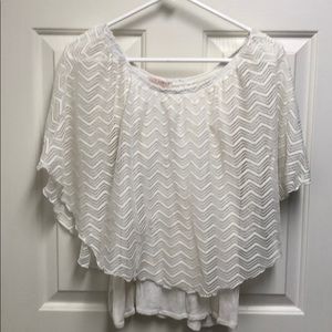 Blouse with attached tank